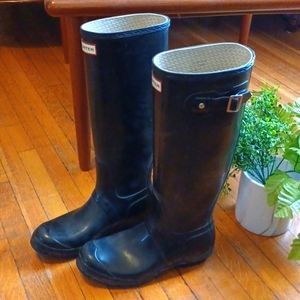 Hunter Tall Black Rain Boots